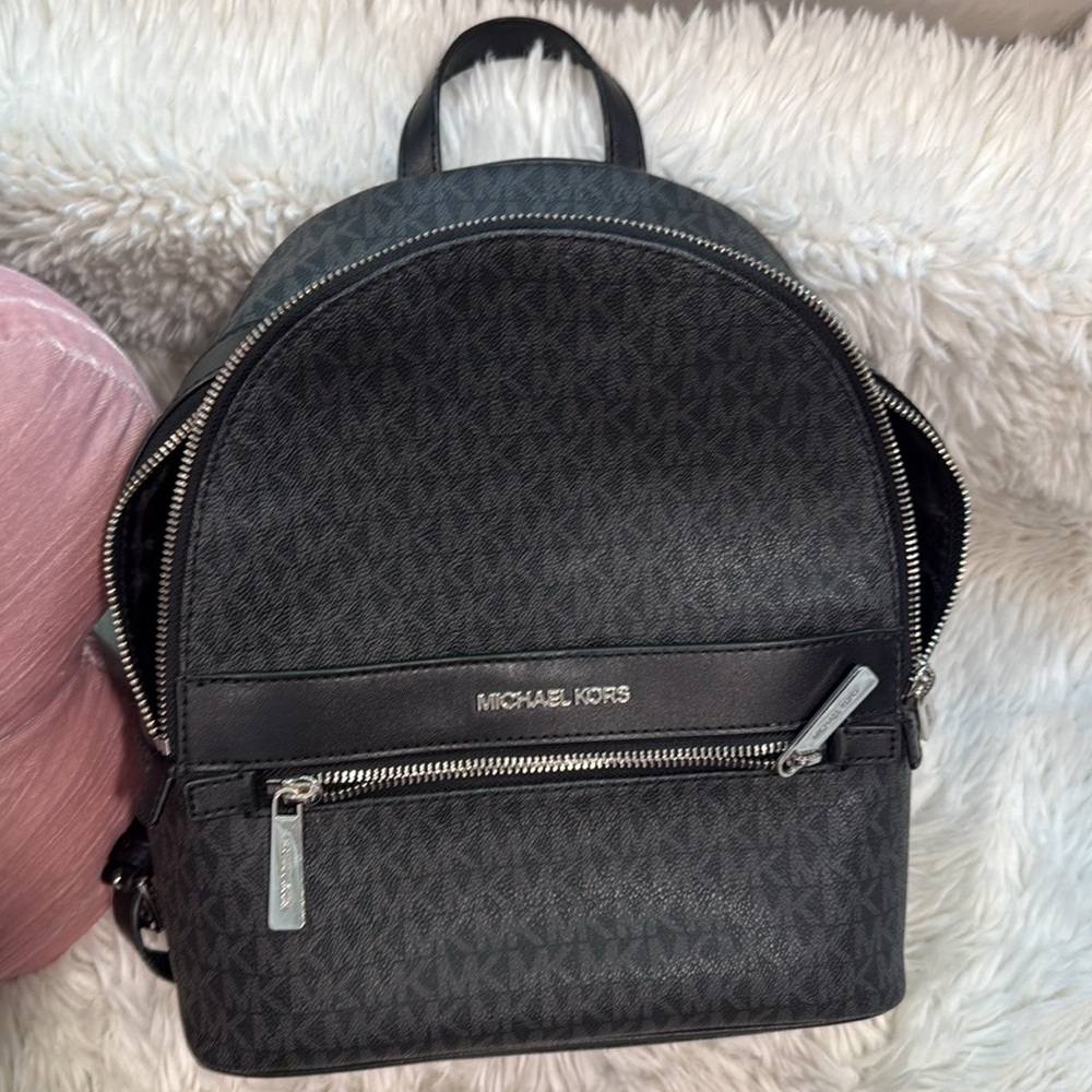 Michael Kors Black and Gray Backpack